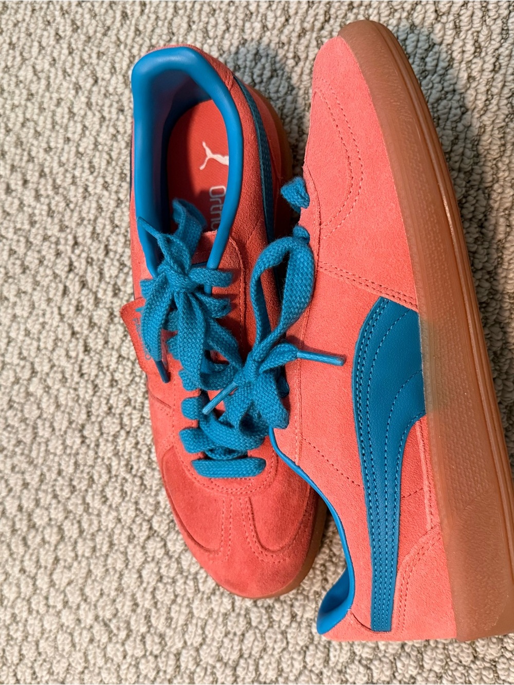 Puma Palermo sneaker - coral & blue - Picture 3 of 10
